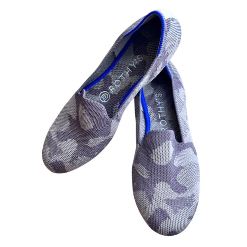 Rothy's The Loafer Slip-Ons Green Camo Size 6.5